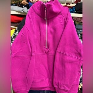Lululemon Vibrant Pink Half-Zip Pullover (XL)